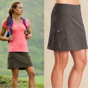 Athleta Oasis Olive Green Cargo Skirt with Shorts Skort Size XXS
